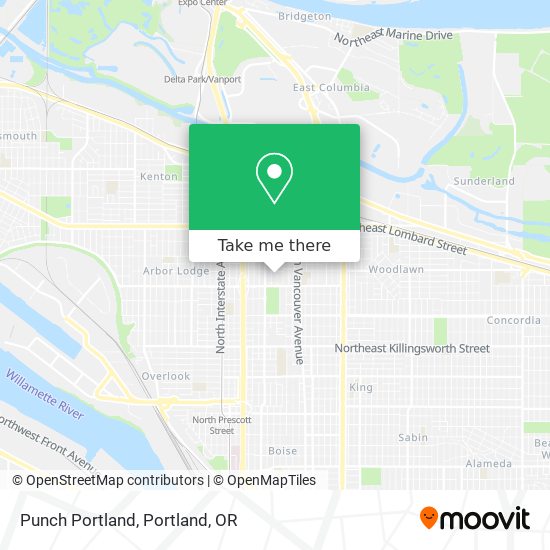 Punch Portland map