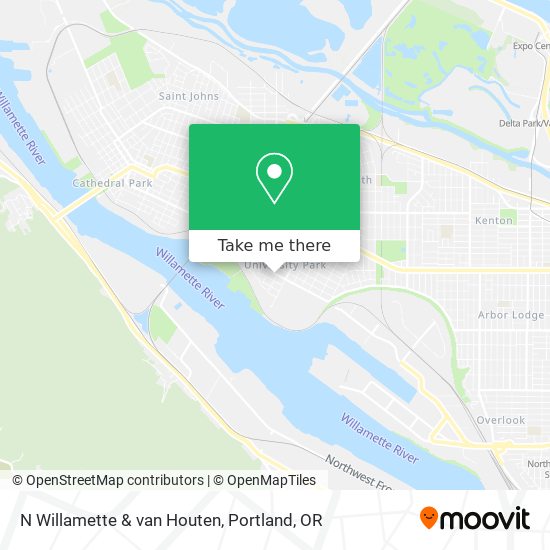 N Willamette & van Houten map