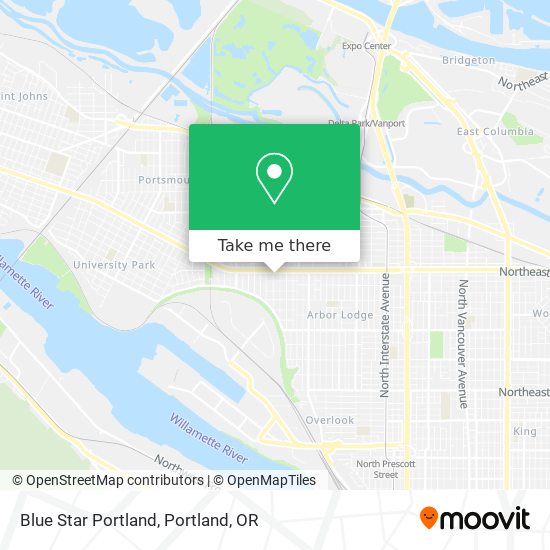 Blue Star Portland map