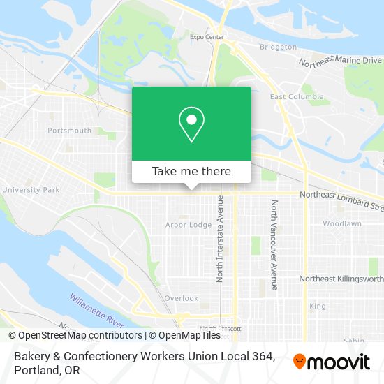 Mapa de Bakery & Confectionery Workers Union Local 364