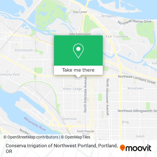 Mapa de Conserva Irrigation of Northwest Portland