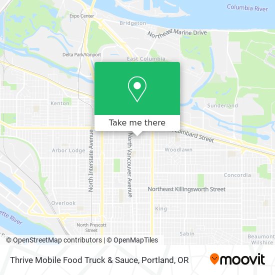 Mapa de Thrive Mobile Food Truck & Sauce