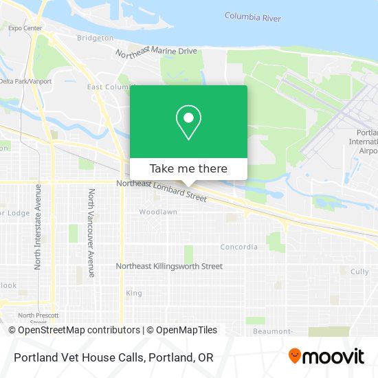Mapa de Portland Vet House Calls