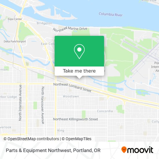 Parts & Equipment Northwest map