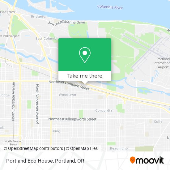 Mapa de Portland Eco House