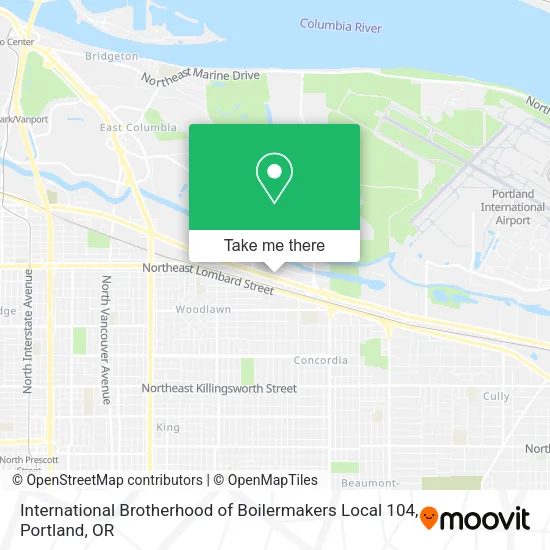 Mapa de International Brotherhood of Boilermakers Local 104