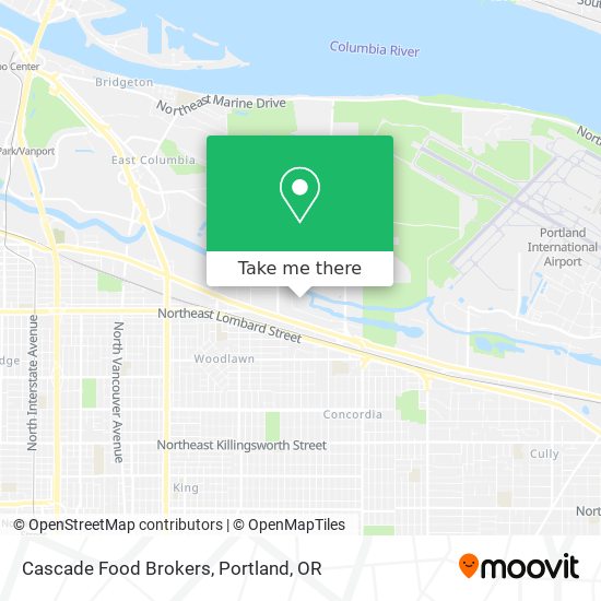 Cascade Food Brokers map