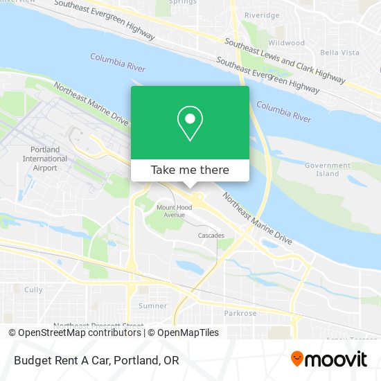 Budget Rent A Car map