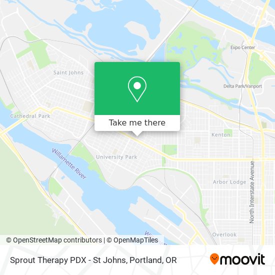 Mapa de Sprout Therapy PDX - St Johns