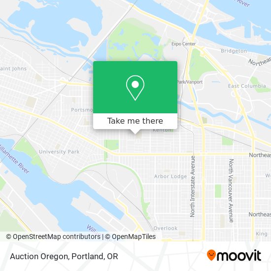 Auction Oregon map