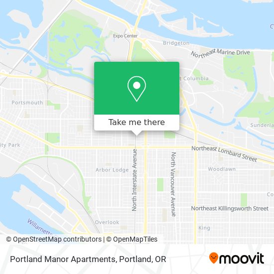 Portland Manor Apartments map