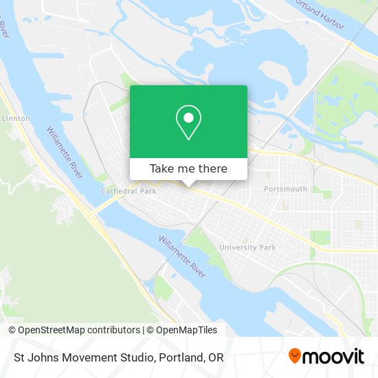 Mapa de St Johns Movement Studio
