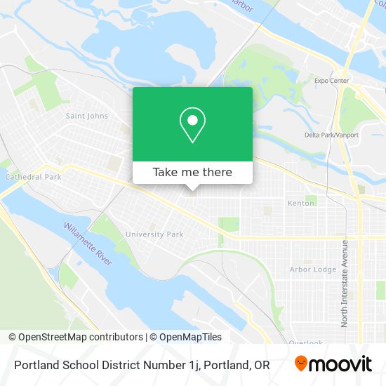 Mapa de Portland School District Number 1j