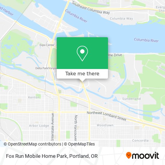 Fox Run Mobile Home Park map