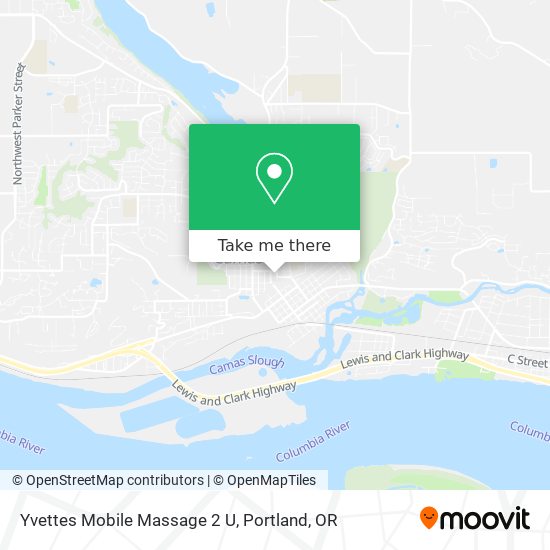 Yvettes Mobile Massage 2 U map