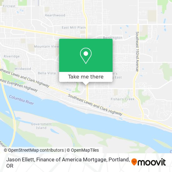 Jason Ellett, Finance of America Mortgage map