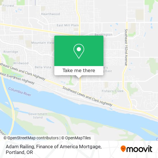 Mapa de Adam Railing, Finance of America Mortgage