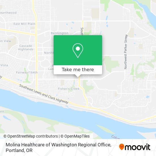 Mapa de Molina Healthcare of Washington Regional Office