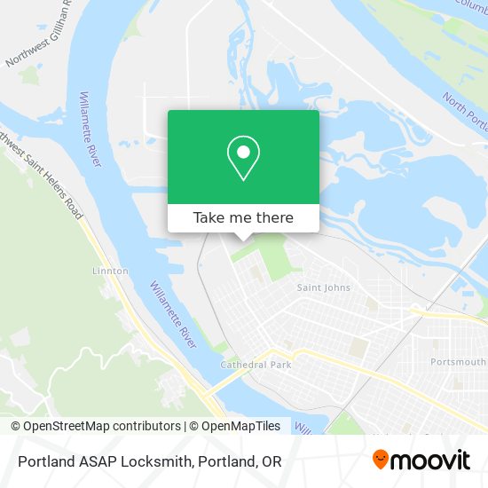 Portland ASAP Locksmith map