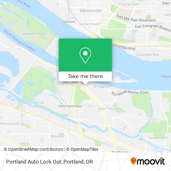 Portland Auto Lock Out map