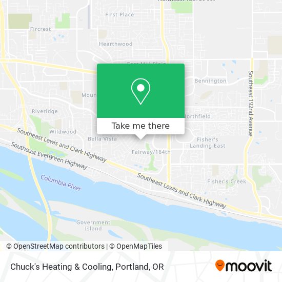 Mapa de Chuck's Heating & Cooling