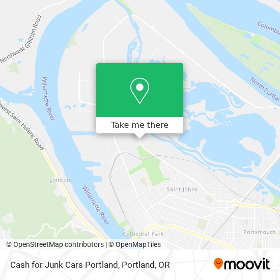 Cash for Junk Cars Portland map