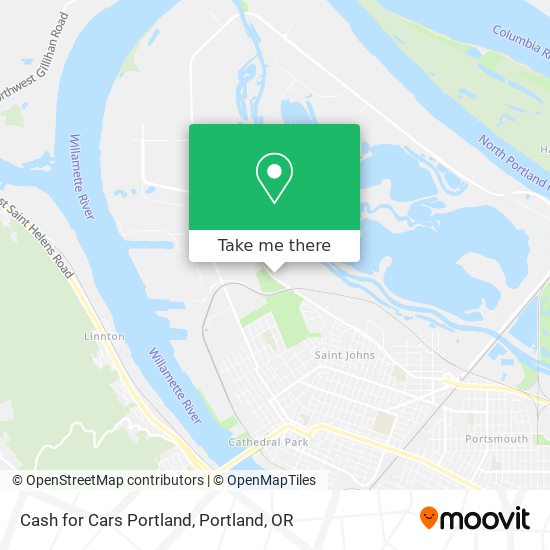 Cash for Cars Portland map