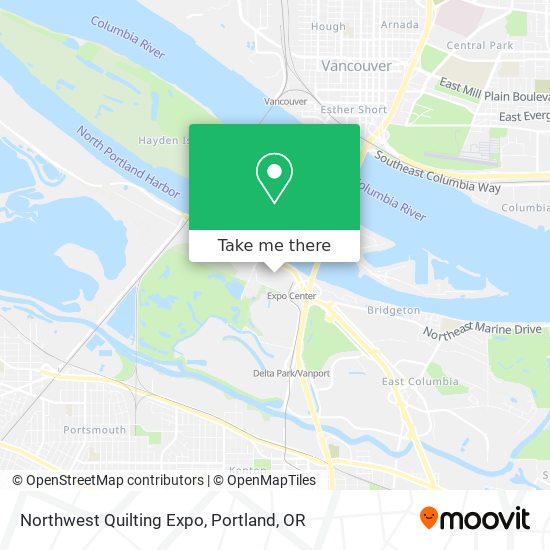 Northwest Quilting Expo map