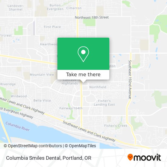 Columbia Smiles Dental map