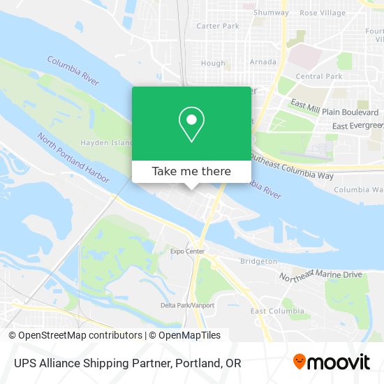 Mapa de UPS Alliance Shipping Partner