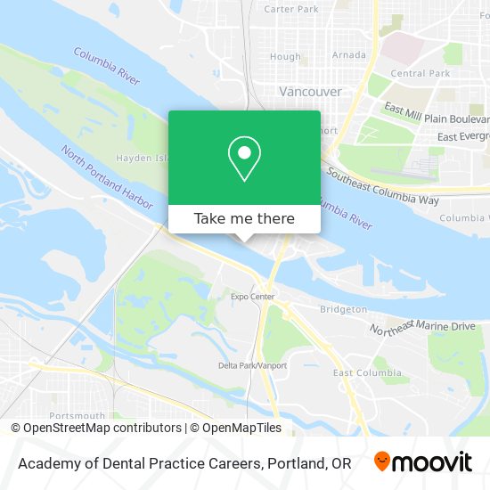 Academy of Dental Practice Careers map