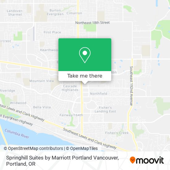 Springhill Suites by Marriott Portland Vancouver map