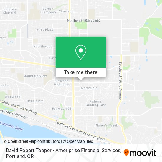 Mapa de David Robert Topper - Ameriprise Financial Services