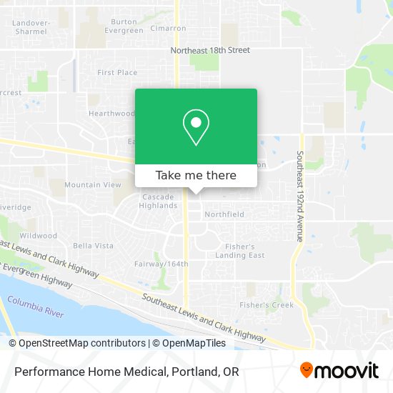 Mapa de Performance Home Medical