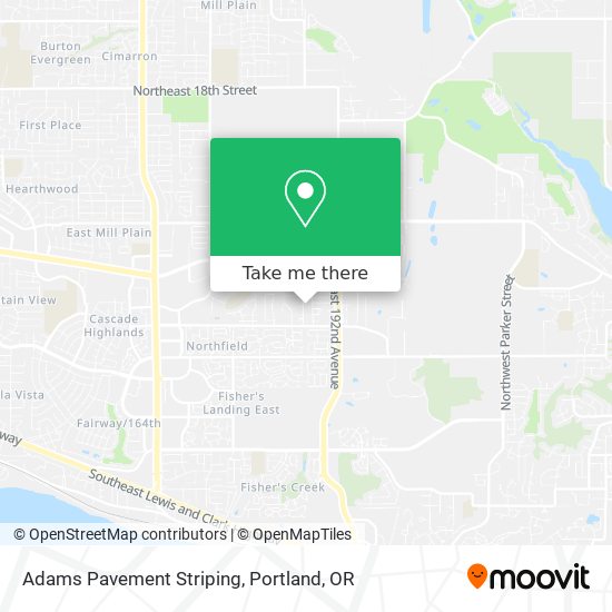 Mapa de Adams Pavement Striping