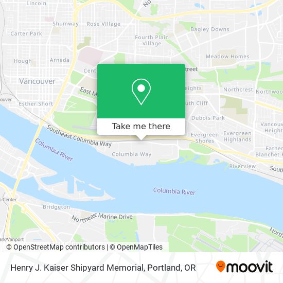 Henry J. Kaiser Shipyard Memorial map