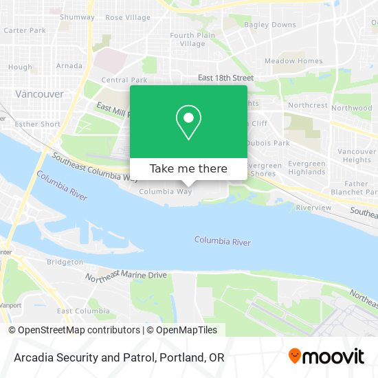 Arcadia Security and Patrol map