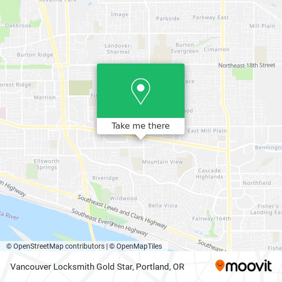 Vancouver Locksmith Gold Star map