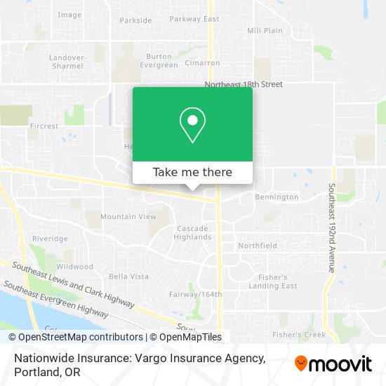 Mapa de Nationwide Insurance: Vargo Insurance Agency
