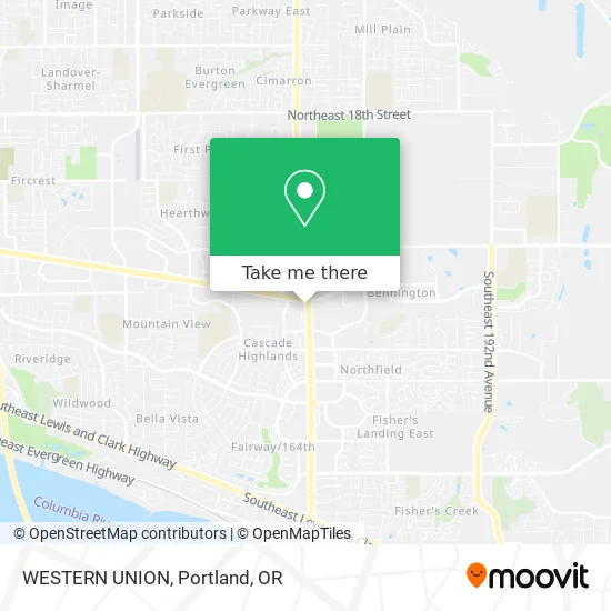 WESTERN UNION map