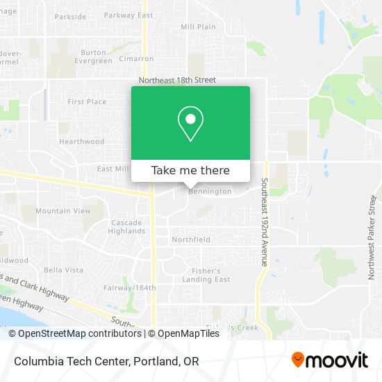 Columbia Tech Center map