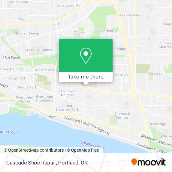 Cascade Shoe Repair map