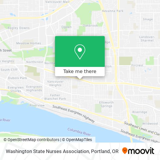 Mapa de Washington State Nurses Association