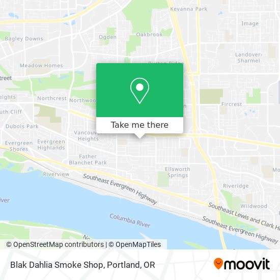 Mapa de Blak Dahlia Smoke Shop