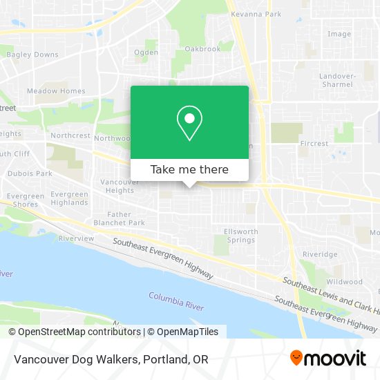 Mapa de Vancouver Dog Walkers