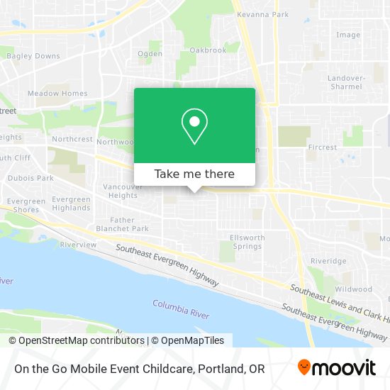 Mapa de On the Go Mobile Event Childcare