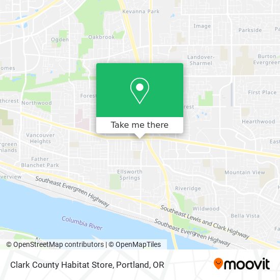 Clark County Habitat Store map