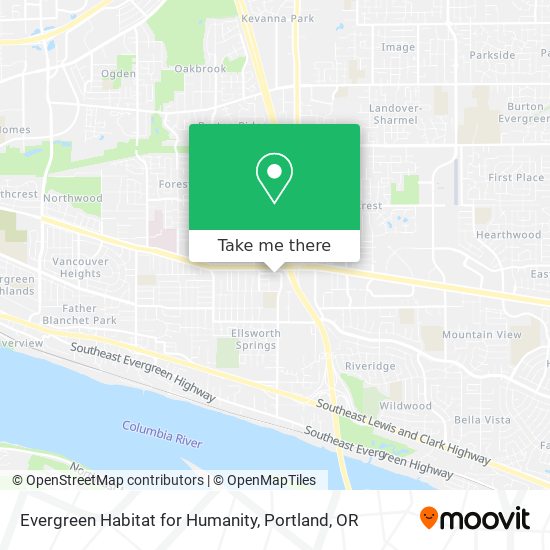 Evergreen Habitat for Humanity map