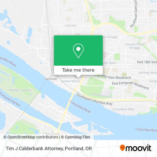 Tim J Calderbank Attorney map