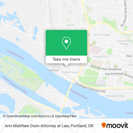 Arin Matthew Dunn Attorney at Law map